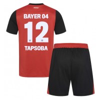 Bayer Leverkusen Edmond Tapsoba #12 Replica Home Minikit 2024-25 Short Sleeve (+ pants)